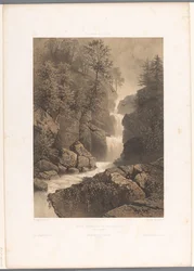 Kilátás a Reichenbach-vízesésre Chûte, inferior du Reichenbach (cím a tárgyon) Arcok Svájcban és Savoyában (sorozat címe) La Suisse et la Savoie (sorozat címe a tárgyon)