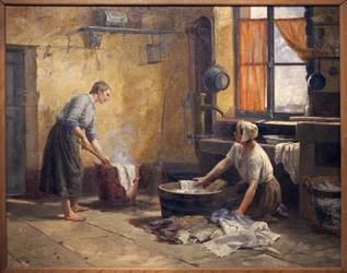 A levendula. Eugene Damascus (1844-1899) festménye, olaj, vászon