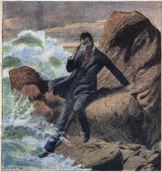 Illusztráció Daniel Lesueur "A szerelmi maszk" című regényéhez.