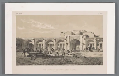 A mahári karavánszeráj udvara Cour internee du caravanserail de Mayar (route d