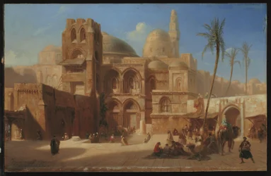 The Holy Sepulchre in Jerusalem (oil on panel)