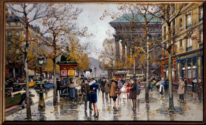 A párizsi Boulevard des Italiens látképe. Eugène Galien-Laloue (1854-1941) festménye, 20. század, Cholet, Musée des Beaux-Arts