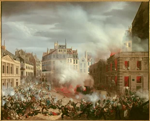 Az 1848-as forradalom: „A királyi palota víztornyának terén kitört tűzvész 1848. február 24-én”