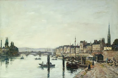 Rouen; A Szajna és a Pont Corneill, 1895
