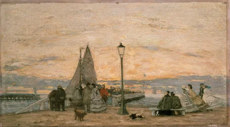 A trouville-i móló: Naplemente, 1862