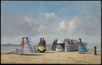 A trouville-i móló, 1864