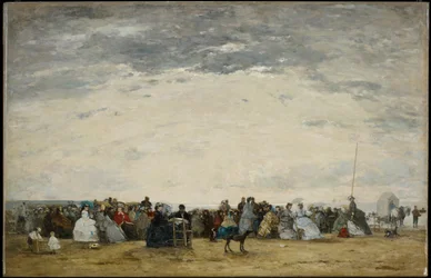 Nyaralók a tengerparton Trouville-ben
