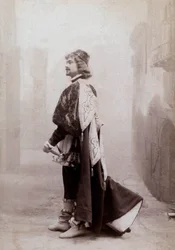 Dauvillier francia komikus, 1900 körül, Eugene Pirou fotója.
