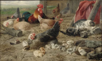 In the Barnyard (olaj, vászon)