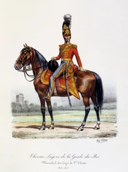 A királyi gárda könnyű lovai, Maréchal-des-Logis de 1er Classe, 1814-15
