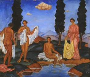 Fürdőzők, 1910