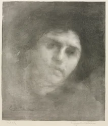 Madame Eugène Carrière (nagy tányér)