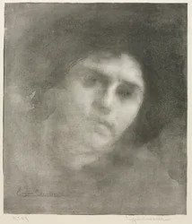 Madame Eugène Carrière nagy tányér, 1893.
