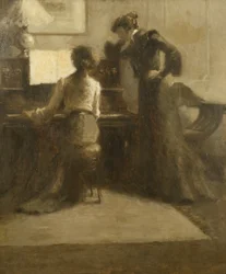 A zongorista, 1900 körül (olaj, papír, vászonra fektetve)