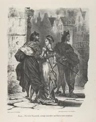 Faust megpróbálja elcsábítani Marguerite Goethét, Faust, 1825-27., 1825-27.