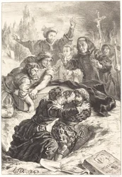 Hamlet és Laertes Ophelia sírjában (V. felvonás, I. jelenet)