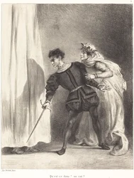 Polonius meggyilkolása (III. felvonás, IV. jelenet)
