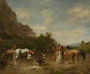 Arabok itatják lovaikat, 1872