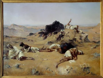  Wüste. Verdurstende Männer. 1869. Eugène Fromentin (1820-1876), Musée d