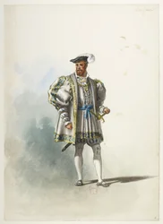 Btv1b84558104 04 - Saint-Saëns - VIII. Henrik - Maquettes de costumes - Lacoste - 4. Seigneur