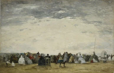 Nyaralók a Trouville-i strandon