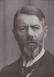 Max Weber, német történész és közgazdász (fekete-fehér fotó)