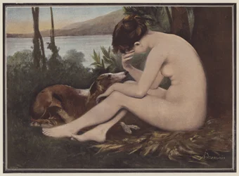 Visszhang, gyászolja, hogy Narcissus elutasította (színes litó)