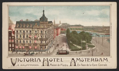 Victoria Hotel, Amszterdam (színes metszet)