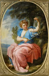 A múzsa Terpsichore, a párizsi Louvre Múzsák Kamrájából ...