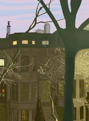 Brownstone At Night (digitális művészet)