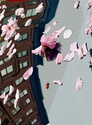Cherry Blossoms Blown On Car Windsheild (digitális művészet)