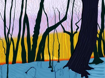 Nyári időszámítás, reggel, Prospect Park (digitális művészet)