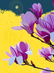 Virágzó tulipánfa, 2025 (digitális művészet)