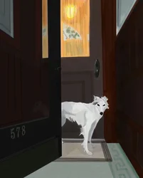 Minnie az előcsarnokban , Brooklyn (digitális művészet)