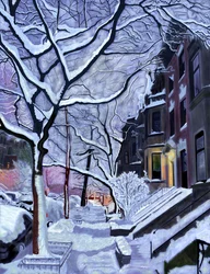 Wet Snow, First Light, Brooklyn (digitális művészet)