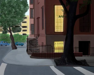 Willow and Middagh Street, 2016 (kézzel rajzolt egy iPad-en egy Apple ceruzával)