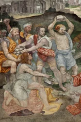 Szent István megkövezésének freskója, 1550 körül (freskó)