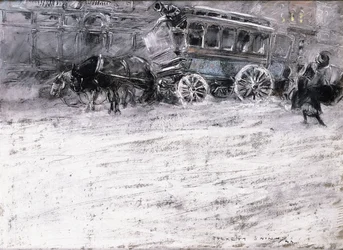 Lóvontatású busz
