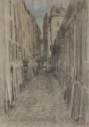 Street in Paris (pasztell, vászon)