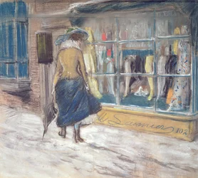 Window Shopping (pasztell, papír)