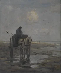 Ló és kocsi (olaj, vászon)