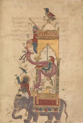 Az elefántóra, fólió a zseniális mechanika tudásának könyvéből..., A.H. 715A.D.1315