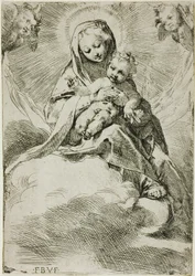 Madonna és gyermeke a felhőkön