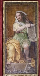 Raffaello portréja Ézsaiásként, 1593 körüli (olaj, bőr)