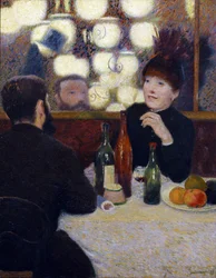 A Café de la Nouvelle Athènes-ben (Suzanne Valadon portréja)