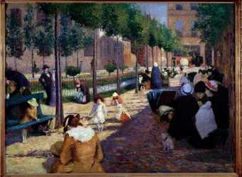 Kilátás az Antwerpen térre, Párizs - olaj, vászon
