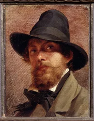 Feodor Andrejevics Bronnyikov (1827-1902) "önarckép" festménye, 1856. Állami V. Tropinin Múzeum, Moszkva