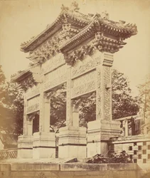 Arch a láma templomban Pekin mellett, 1860 októberében