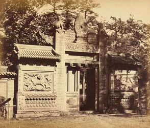 A Tomb Depot külseje, Pekin közelében, 1860. október