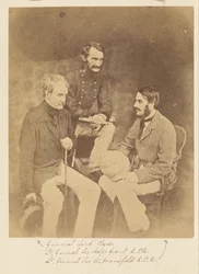Lord Clyde tábornok, Sir Hope Grant altábornagy, K.C.B. és Sir W. Mansfield altábornagy, K.C.B.